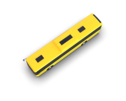 Realistic bus isolated on background. 3d rendering - illustration png