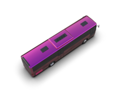 Realistic bus isolated on background. 3d rendering - illustration png
