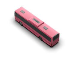 Realistic bus isolated on background. 3d rendering - illustration png