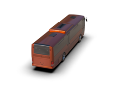 Realistic bus isolated on background. 3d rendering - illustration png