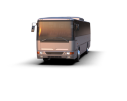 Realistic bus isolated on background. 3d rendering - illustration png