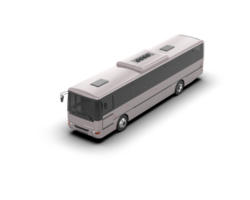 Realistic bus isolated on background. 3d rendering - illustration png