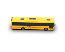 Realistic bus isolated on background. 3d rendering - illustration png