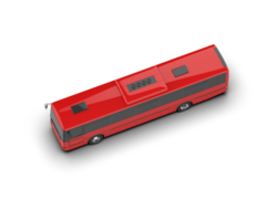 Realistic bus isolated on background. 3d rendering - illustration png