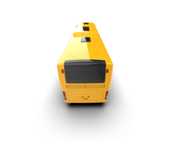 Realistic bus isolated on background. 3d rendering - illustration png