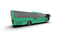 Realistic bus isolated on background. 3d rendering - illustration png