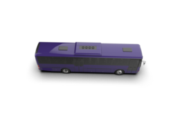 Realistic bus isolated on background. 3d rendering - illustration png