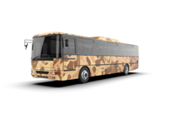 Realistic bus isolated on background. 3d rendering - illustration png