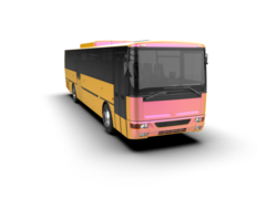 Realistic bus isolated on background. 3d rendering - illustration png