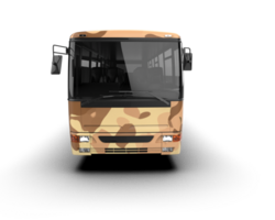 Realistic bus isolated on background. 3d rendering - illustration png