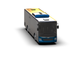 Realistic bus isolated on background. 3d rendering - illustration png