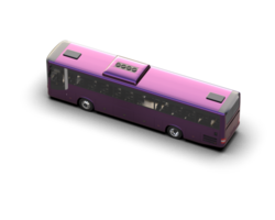 Realistic bus isolated on background. 3d rendering - illustration png