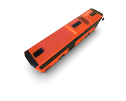 Realistic bus isolated on background. 3d rendering - illustration png