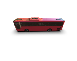 Realistic bus isolated on background. 3d rendering - illustration png