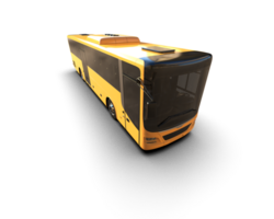 Realistic bus isolated on background. 3d rendering - illustration png