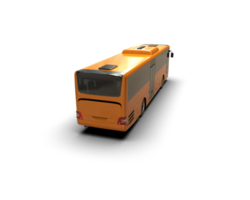 Realistic bus isolated on background. 3d rendering - illustration png