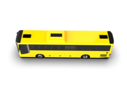 Realistic bus isolated on background. 3d rendering - illustration png