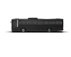 Realistic bus isolated on background. 3d rendering - illustration png
