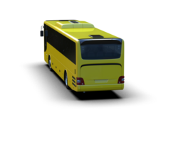 Realistic bus isolated on background. 3d rendering - illustration png