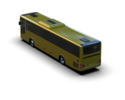 Realistic bus isolated on background. 3d rendering - illustration png