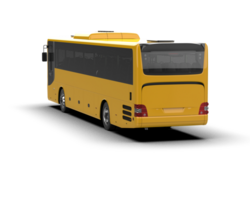 Realistic bus isolated on background. 3d rendering - illustration png