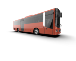Realistic bus isolated on background. 3d rendering - illustration png