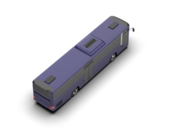 Realistic bus isolated on background. 3d rendering - illustration png