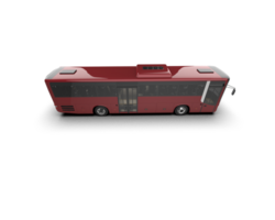 Realistic bus isolated on background. 3d rendering - illustration png