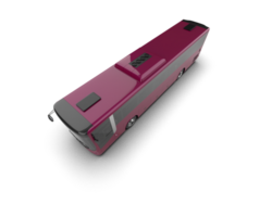 Realistic bus isolated on background. 3d rendering - illustration png