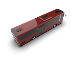 Realistic bus isolated on background. 3d rendering - illustration png