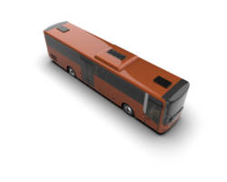 Realistic bus isolated on background. 3d rendering - illustration png
