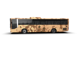Realistic bus isolated on background. 3d rendering - illustration png