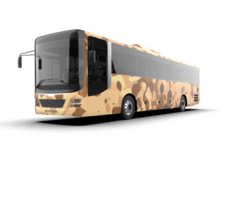 Realistic bus isolated on background. 3d rendering - illustration png