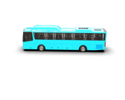 Realistic bus isolated on background. 3d rendering - illustration png