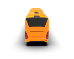 Realistic bus isolated on background. 3d rendering - illustration png