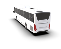Realistic bus isolated on background. 3d rendering - illustration png