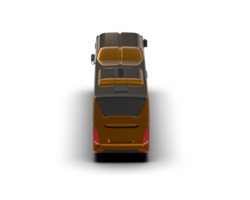 Realistic bus isolated on background. 3d rendering - illustration png