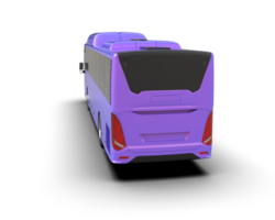 Realistic bus isolated on background. 3d rendering - illustration png