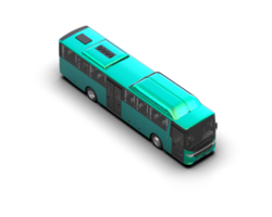 Realistic bus isolated on background. 3d rendering - illustration png