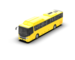 Realistic bus isolated on background. 3d rendering - illustration png