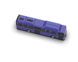 Realistic bus isolated on background. 3d rendering - illustration png
