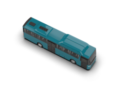 Realistic bus isolated on background. 3d rendering - illustration png