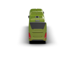Realistic bus isolated on background. 3d rendering - illustration png