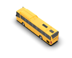 Realistic bus isolated on background. 3d rendering - illustration png