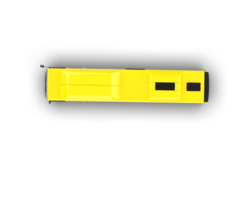 Realistic bus isolated on background. 3d rendering - illustration png