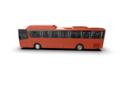 Realistic bus isolated on background. 3d rendering - illustration png