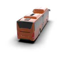 Realistic bus isolated on background. 3d rendering - illustration png