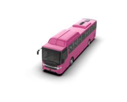 Realistic bus isolated on background. 3d rendering - illustration png