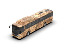 Realistic bus isolated on background. 3d rendering - illustration png