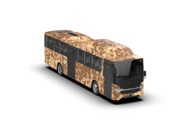 Realistic bus isolated on background. 3d rendering - illustration png